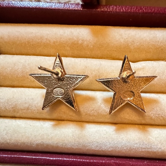 Authentic Chanel Gold CC Star Earrings - Picture 4 of 9